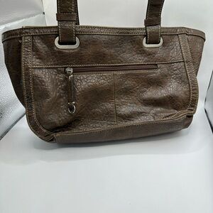 Tommy Hilfiger Brown Leather Shoulder Bag